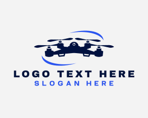 Viewing - Drone Aerial Flight Photography logo design