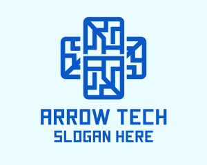 Digital Tech Cross logo design