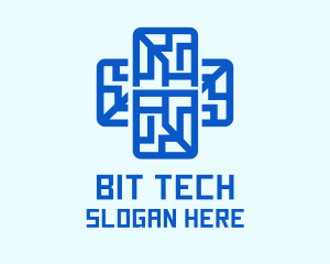 Digital Tech Cross logo design