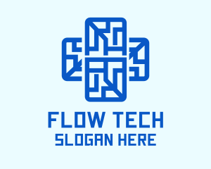 Digital Tech Cross logo design