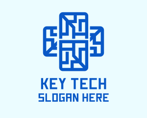 Digital Tech Cross logo design