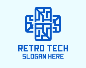 Digital Tech Cross logo design