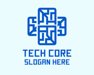 Digital Tech Cross logo design