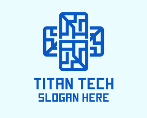 Digital Tech Cross logo design