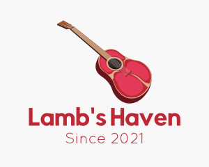 Lamb - Musical Meat Guitar logo design