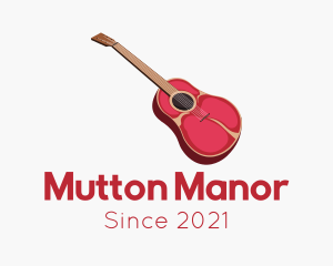 Mutton - Musical Meat Guitar logo design