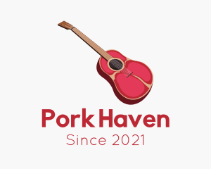 Musical Meat Guitar logo design