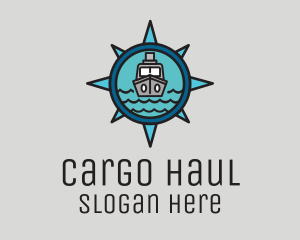 Compass Cargo Ship  logo design