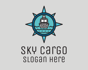 Compass Cargo Ship  logo design