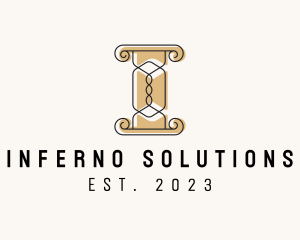 Elegant Ornate Pillar logo design