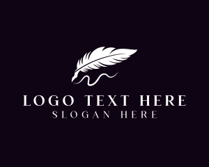 Stationery - Feather Pen Author logo design
