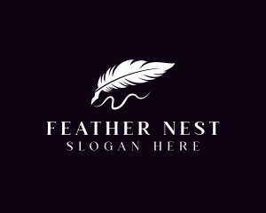 Feather - Feather Pen Author logo design