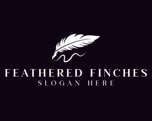 Feather Pen Author logo design