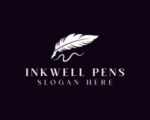 Pen - Feather Pen Author logo design