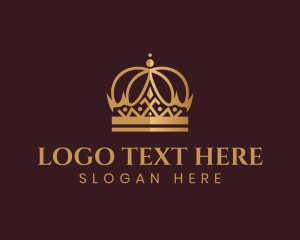 Kingdom - Gold Crown Ornament logo design