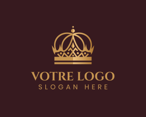 Monarchy - Gold Crown Ornament logo design