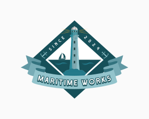 Lighthouse Tower Port logo design