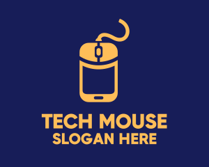 Computer Mouse Phone logo design