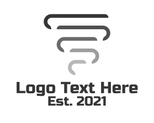 Smoke - Gradient Monoline Twister logo design