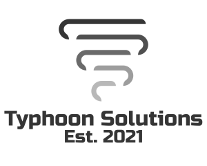 Typhoon - Gradient Monoline Twister logo design