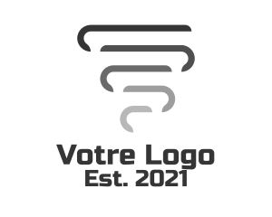 Smoke - Gradient Monoline Twister logo design