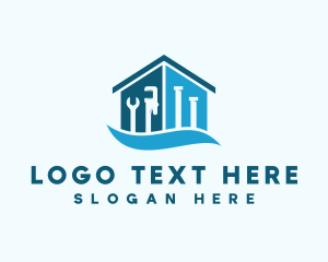 House - Home Plumbing Repair logo design