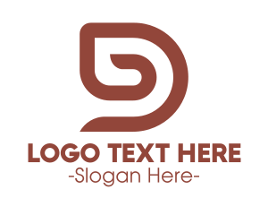 Minimalist - Minimalist Brown D logo design
