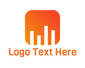 Orange - Analytics Bar Chart logo design