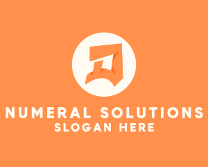 Numeral - Orange Letter D logo design