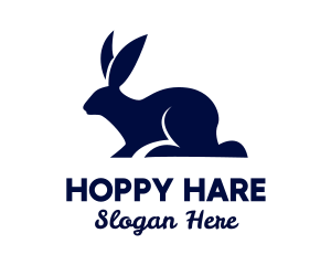 Blue Pet Rabbit logo design