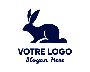 Rabbit - Blue Pet Rabbit logo design