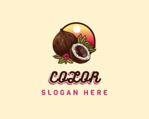 Tropical Coconut Fruit Logo