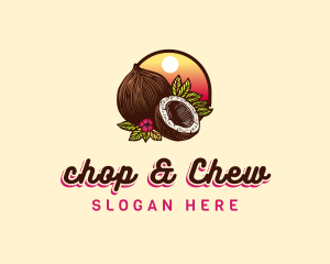 Tropical Coconut Fruit Logo