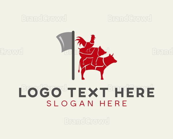 Meat Animal Butcher Logo