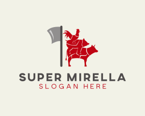 Meat Animal Butcher  Logo