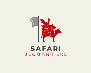 Pork Restaurant - Meat Animal Butcher logo design