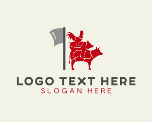 Meat Animal Butcher  Logo