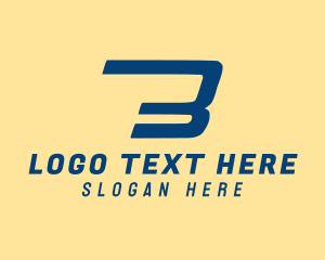 Fast - Abstract Futuristic Letter B logo design