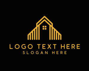 Golden - Deluxe Home Apartment logo design