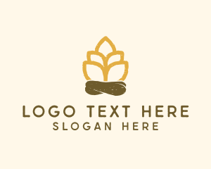 Cone - Rustic Pinecone Bonfire logo design