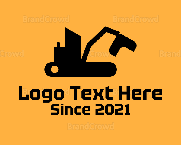 Heavy Excavator Machine Logo