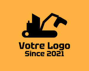 Construction - Heavy Excavator Machine logo design