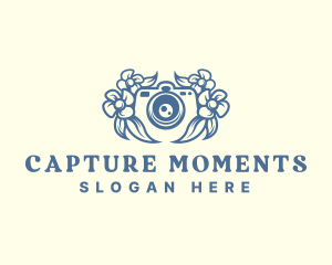 Floral Photography Camera logo design