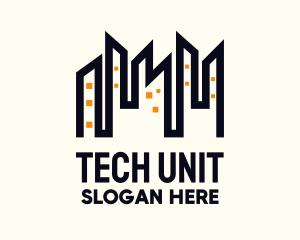 Unit - Modern Building City logo design