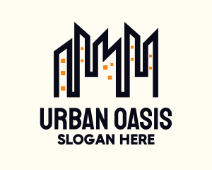Downtown - Modern Building City logo design