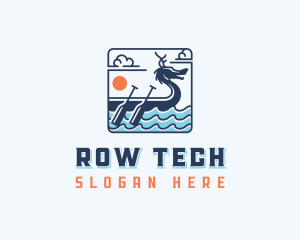 Dragon Boat Rowing logo design