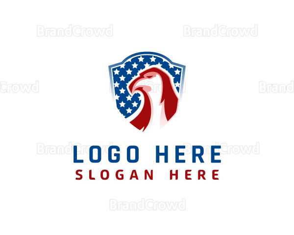 Bird Eagle Shield Logo