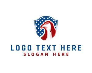 America - Bird Eagle Shield logo design