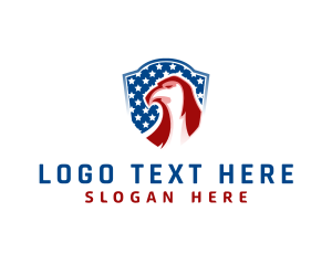 President - Bird Eagle Shield logo design
