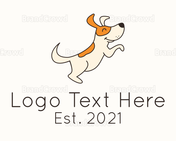 Cute Happy Dog Logo